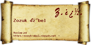 Zozuk Ábel névjegykártya