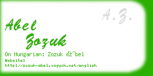 abel zozuk business card